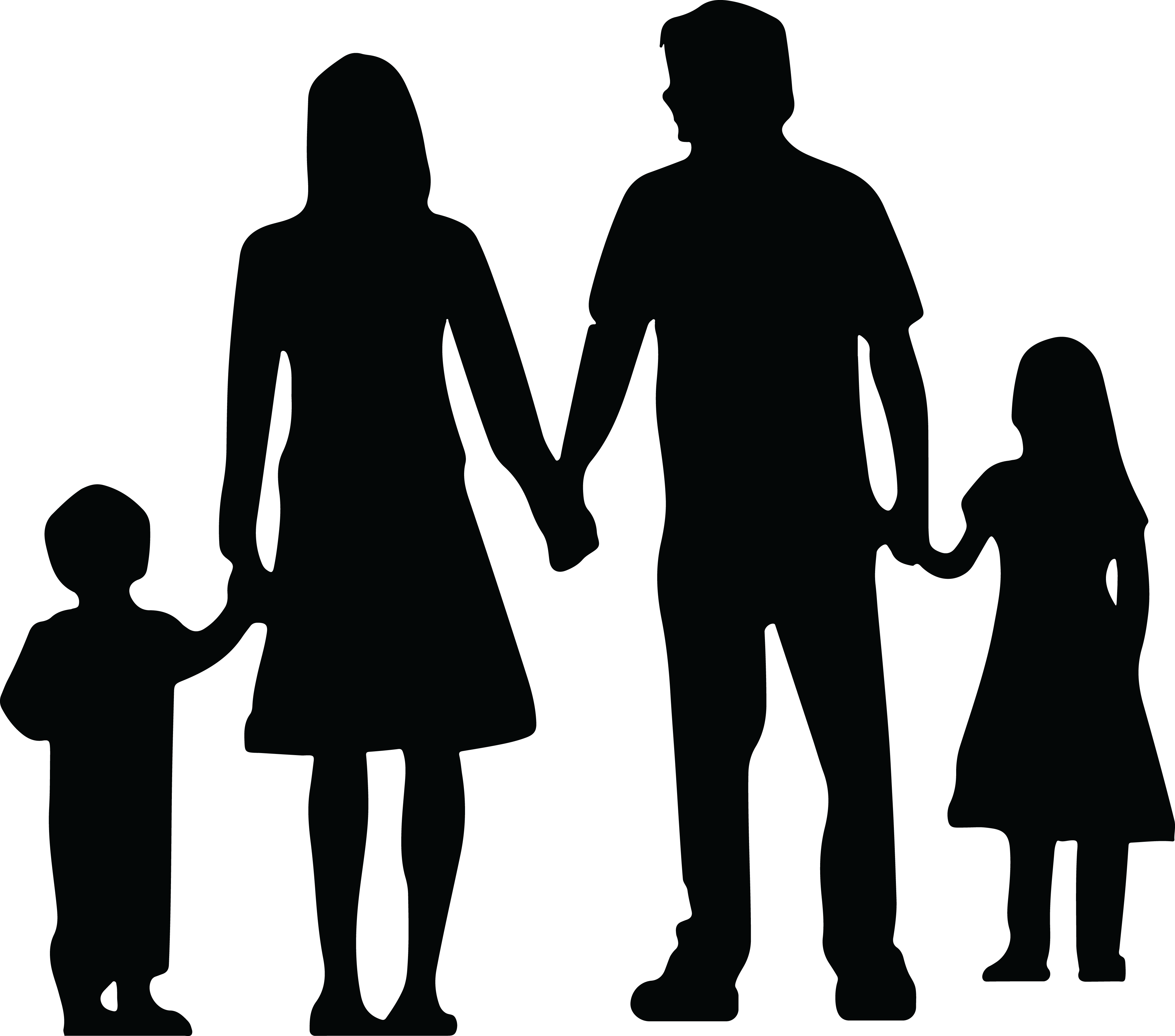 53 534907 free clipart of a silhouetted family holding hands family holding hands clipart